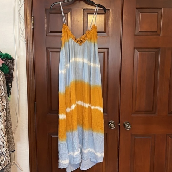 Zara tie dye gauze Flowy maxi dress - Picture 6 of 6
